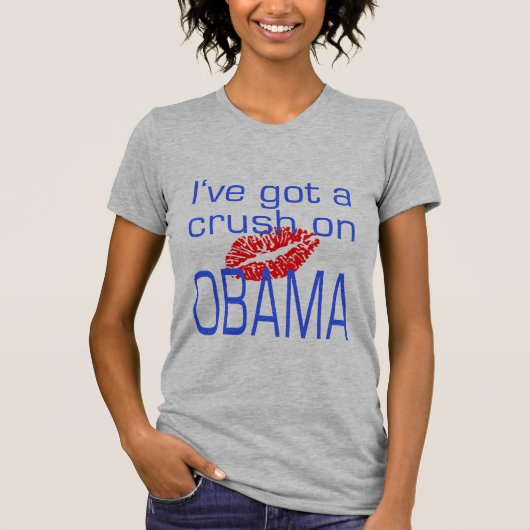 Ik heb een Crush op Obama T-shirt (Voorkant)