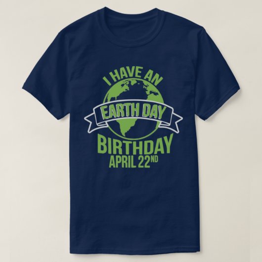 Ik heb een Dag op Aarde 22 april T-shirt (Design voorkant)