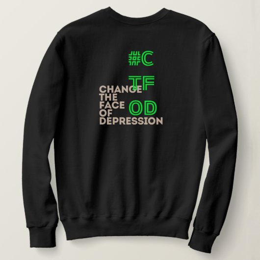 Ik heb een depressie _ SP_Neon Green Trui (Design achterkant)