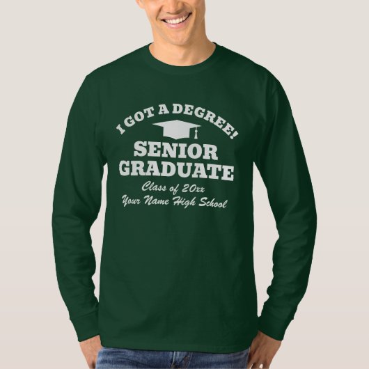 Ik heb een diploma! Grappig T-shirt voor afgestude (Voorkant)
