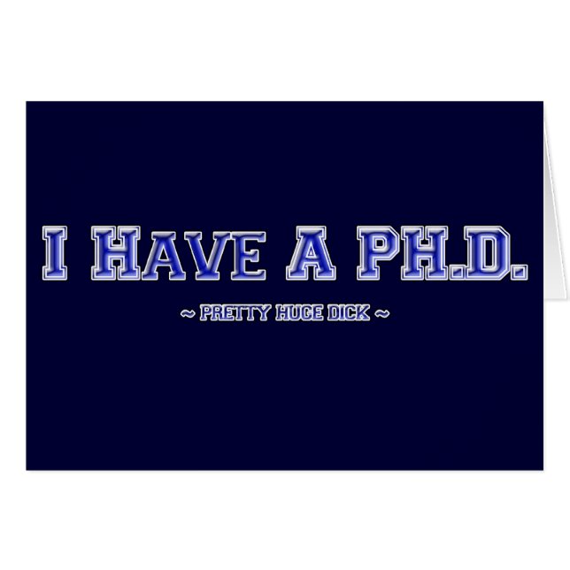 Ik heb een doctoraat. ~  grote dik ~ (Voorkant Horizontaal)