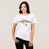 Ik heb een drankprobleem - grappig pickleball cade Tri-Blend shirt (Voorkant volledig)