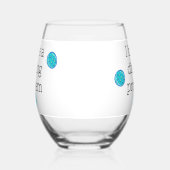 Ik heb een drankprobleem pickleball ballen .grappi wijnglas zonder voet (Links)