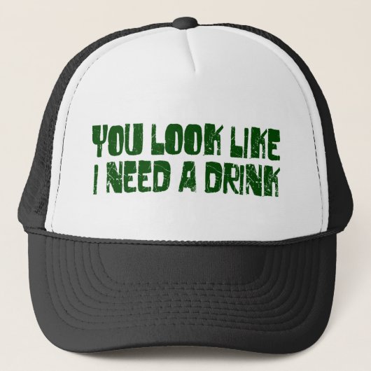 Ik heb een Drink nodig Trucker Pet (Voorkant)
