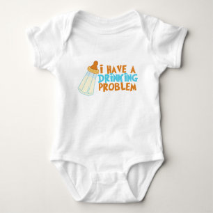 Ik heb een Drink probleem - melkfles Funny Baby Romper