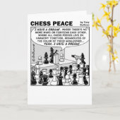 Ik heb een droom Chess Peace cartoon Kaart (Gele Bloem)