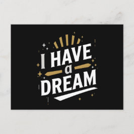 Ik Heb een Droom Inspirerende Typografie Kunst Briefkaart