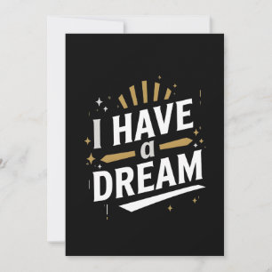 Ik Heb een Droom Inspirerende Typografie Kunst Feestdagenkaart