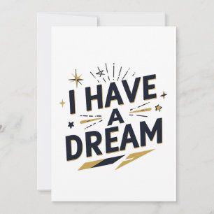 Ik Heb een Droom Inspirerende Typografie Ontwerp Feestdagenkaart