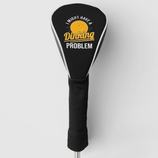 Ik heb een duister probleem, grappige Pickleball P Golfheadcover (Voorkant)