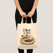 Ik heb een dutje nodig • Lieve kat Tote Bag (Voorkant (product))
