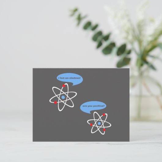 Ik heb een elektronenwetenschap verloren briefkaart (Staand voorkant)