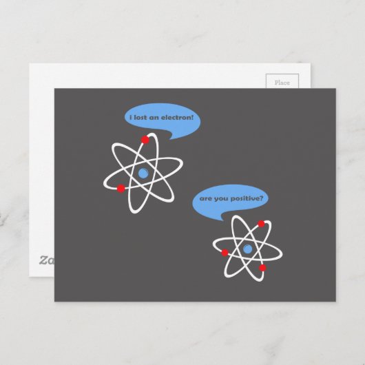 Ik heb een elektronenwetenschap verloren briefkaart (Voorkant / Achterkant)