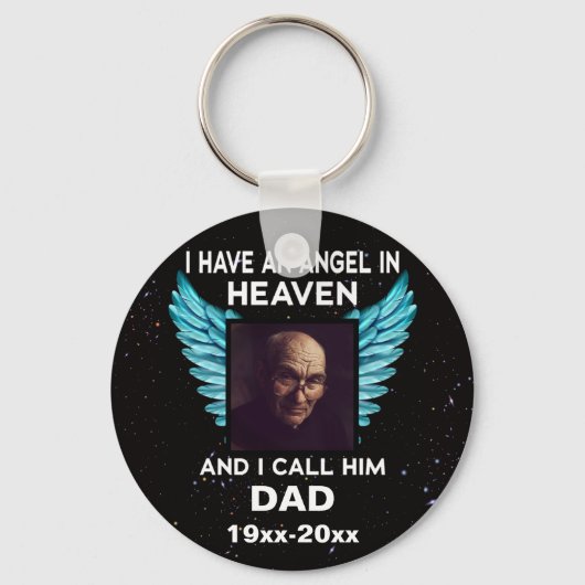Ik heb een engel in de hemel en ik noem hem pap sleutelhanger (Voorkant)