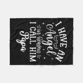 Ik heb een engel in de hemel en ik noem hem papa fleece deken (Voorkant (Horizontaal))