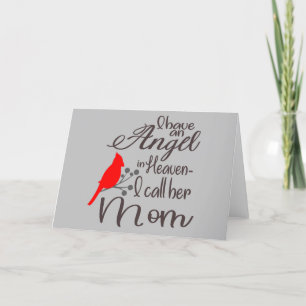 Ik heb een engel in de hemel kardinaal feestdagen kaart