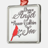 Ik heb een engel in de hemel. metalen ornament (Links)