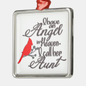 Ik heb een engel in de hemel/tante metalen ornament (Links)