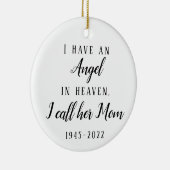 Ik heb een engel in de hemel Verlies van moeder of Keramisch Ornament (Rechts)