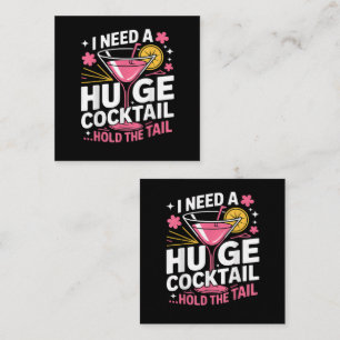 Ik heb een enorme cocktail nodig Grappig Notitiekaartje