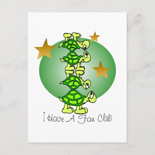 Ik heb een fanclub briefkaart (Voorkant)