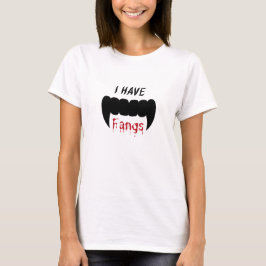 Ik heb een Fangs Vampire Halloween T-shirt