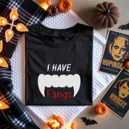 Ik heb een Fangs Vampire Halloween T-shirt