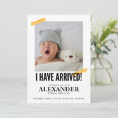 Ik heb een foto gemaakt van een moderne Baby geboo Kaart (Staand voorkant)