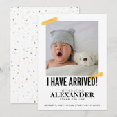 Ik heb een foto gemaakt van een moderne Baby geboo Kaart (Voorkant / Achterkant)