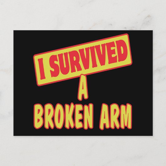 IK HEB EEN GEBROKEN ARM OVERLEEFD BRIEFKAART (Voorkant)