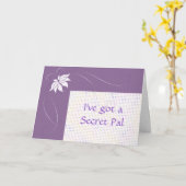 Ik heb een geheime vriend kaart (Gele Bloem)