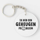 Ik heb een geheugen probleem. Alzheimer, dementie. Sleutelhanger (Voorkant)