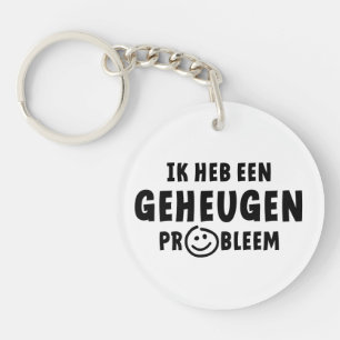 Ik heb een geheugen probleem. Alzheimer, dementie. Sleutelhanger