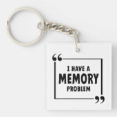 Ik heb een geheugen probleem. Alzheimer, dementie. Sleutelhanger (voorkant)
