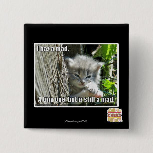 Ik heb een gek vierkante button 5,1 cm