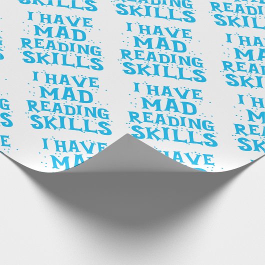 ik heb een gekke leesvaardigheid cadeaupapier (Hoek)
