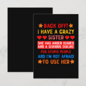 Ik heb een gekke zuster. bedankkaart (Voorkant / Achterkant)