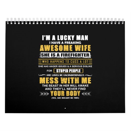 Ik heb een Geweldige vrouw en een brandweerman. Kalender (Hoes)