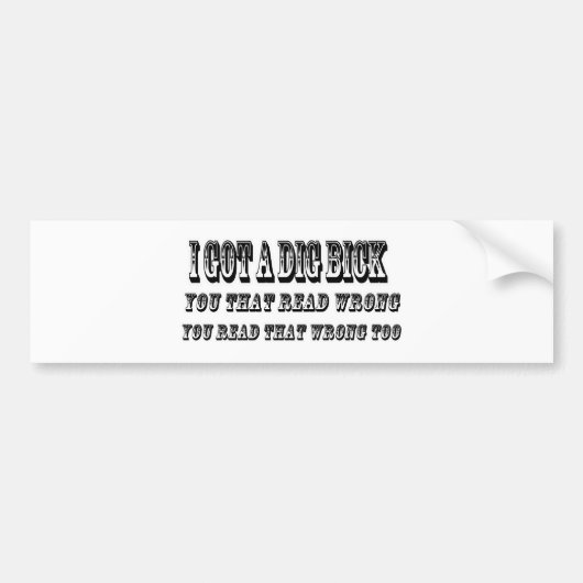 Ik heb een grap. bumpersticker (Voorkant)