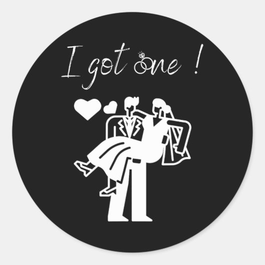 Ik heb een grappige bruid Mannen Groom Wedding Par Ronde Sticker (Voorkant)