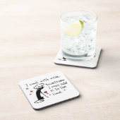 Ik heb een grappige citaat uit wijn met kat bier onderzetter (Rechterzijde)