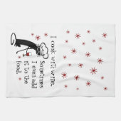 Ik heb een grappige citaat uit wijn met kat theedoek (Horizontaal)