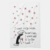 Ik heb een grappige citaat uit wijn met kat theedoek (Verticaal)