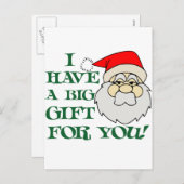 Ik heb een groot cadeau voor je kerstman. feestdagenkaart (Voorkant / Achterkant)