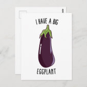 Ik heb een grote Eggplant - Funny Rude Eggplant Briefkaart (Voorkant / Achterkant)