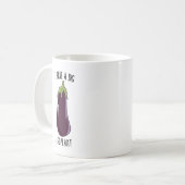 Ik heb een grote Eggplant - Funny Rude Eggplant Koffiemok (Voorkant links)
