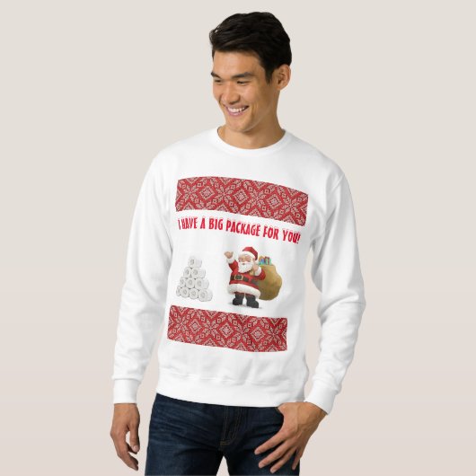 IK HEB EEN GROTE... Pas Ugly Sweater Sweatshirt aa (Voorkant volledig)