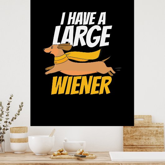 Ik heb een grote vrouw poster (Keuken)