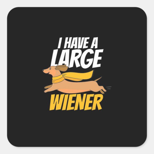 Ik heb een grote vrouw vierkante sticker (Voorkant)