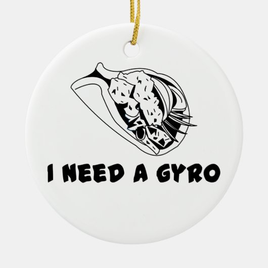Ik heb een gyro nodig keramisch ornament (Voorkant)